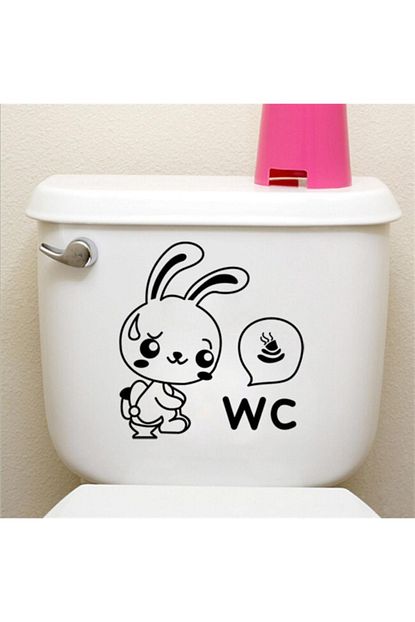 Vipay Klozet Wc Komik Sticker Siyah Renk 30 Cm Trendyol