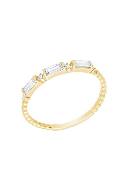 Diamond Line Gulaylar Altin 14 Ayar Baget Tasli Yuzuk Trendyol
