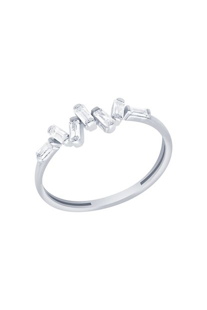 Diamond Line Gulaylar Altin 14 Ayar Baget Tasli Yuzuk Trendyol