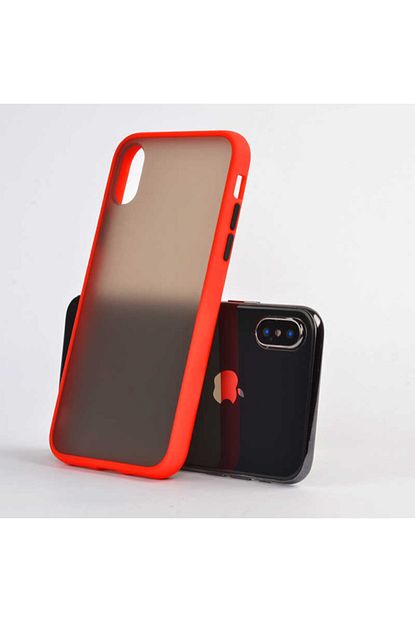 Mobax Apple Iphone Xs Max 6 5 Arkasi Buzlu Kirmizi Mat Kilif Trendyol