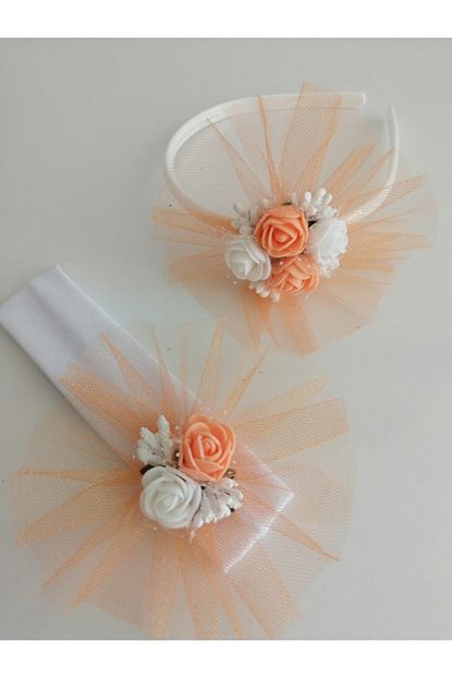 Azebu Canbutik Anne Bebek Somon Sac Bandi Takim Trendyol