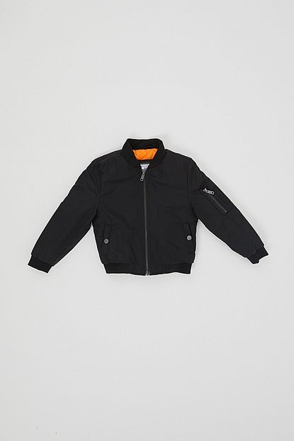 Paulmark Erkek Cocuk Siyah Bomber Mont Trendyol