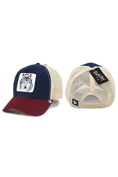 trucker beyaz kurt model hayvan desenli