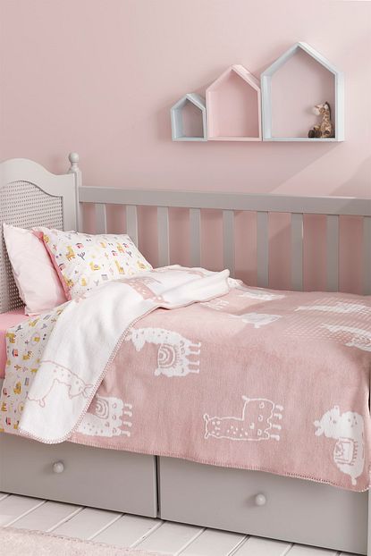 English Home Unisex Bebek Pembe Lama Pamuklu Battaniye 100x120 Cm Trendyol