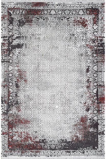 Pierre Cardin Hali Ambiente Ab18c Kirmizi Gri Bej Modern Hali Trendyol
