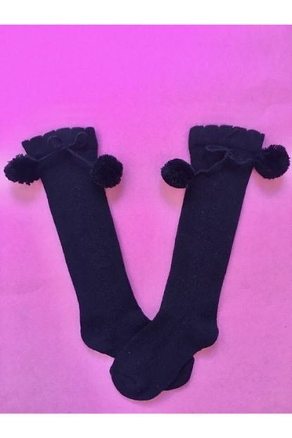 Dabisocks Ponponlu Dizalti File Kiz Cocuk Corabi Trendyol