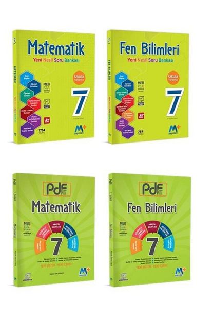 Marti Yayinlari 7 Sinif Pdf Ve Yeni Nesil Soru Bankasi Seti 4 Kitap Trendyol
