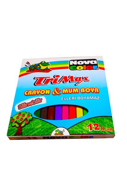 Nova Color Trimax Silinebilir Elleri Boyamaz Crayon Mum Pastel Boya 12 Renk Trendyol