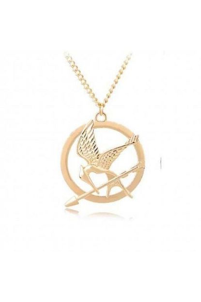 Kostebek Aclik Oyunlari Alayci Kus Mockingjay Gold Kolye Trendyol