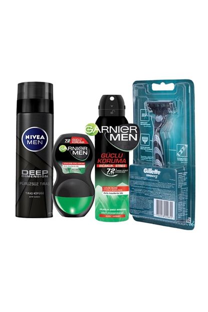 Garnier Erkek Cilt Bakim Seti Gillette Tiras Makinesi Trendyol