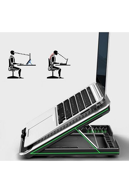 Teknozon Sogutuculu Ayarlanabilir Laptop Notebook Ipad Macbook Stand 2 Usb Cikisli Pratik Stand Trendyol