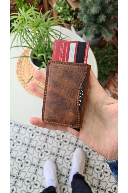 Visso Leather Visso 682 Hakiki Deri Akilli Cuzdan Mekanizmali Kartlik Kagit Para Bolmeli Trendyol
