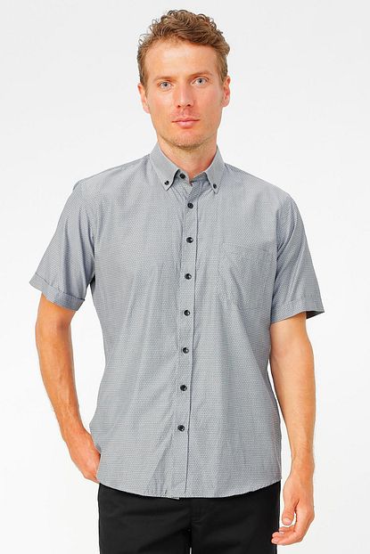 Altinyildiz Classics Erkek Siyah Regular Fit Kisa Kollu Gomlek Trendyol