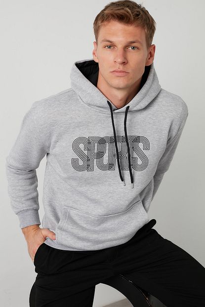 Buratti Slim Fit Pamuklu Kanguru Cepli Sardonlu Kislik Kapusonlu Sweat Erkek Sweat 5827003 Trendyol