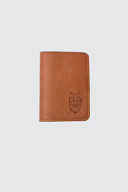 Trendyol Man Taba Erkek Hakiki Deri Kurt Baskili Kartlik Cuzdan Tmnss19cu0011 Trendyol