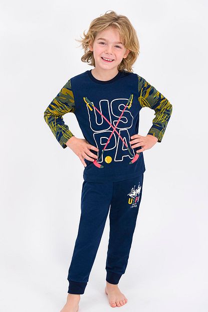 U S Polo Assn Erkek Cocuk Lacivert Pijama Takimi Trendyol