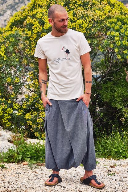 Los Banditos Erkek Gri Anvelop Beli Lastikli Salvar Pantolon Trendyol