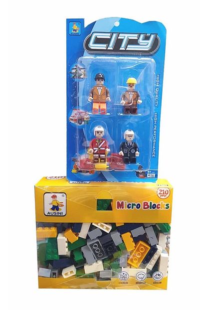 Ausini Lego 210 Parca Mini Bloklar Ve 4 Lu Insan Figur Set Trendyol