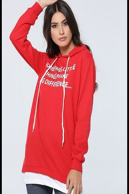 Dies Kadin Kirmizi Sweatshirt Trendyol
