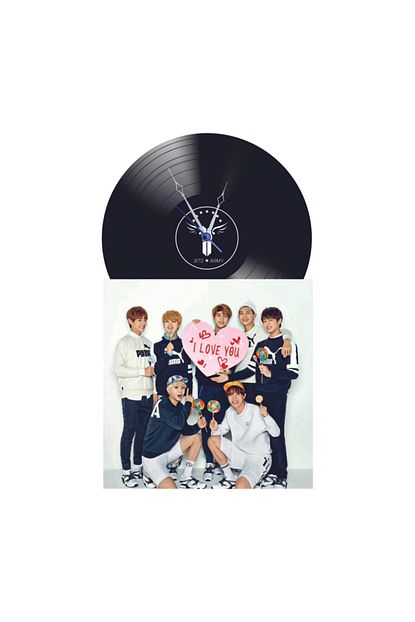 Hediyeburada Bts Army Plak Tasarimli Uv Baskili Ahsap Duvar Saati Trendyol