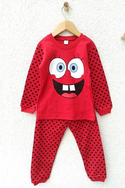 Aliss Erkek Cocuk Kirmizi Sunger Bob Desenli Pijama Takimi Trendyol