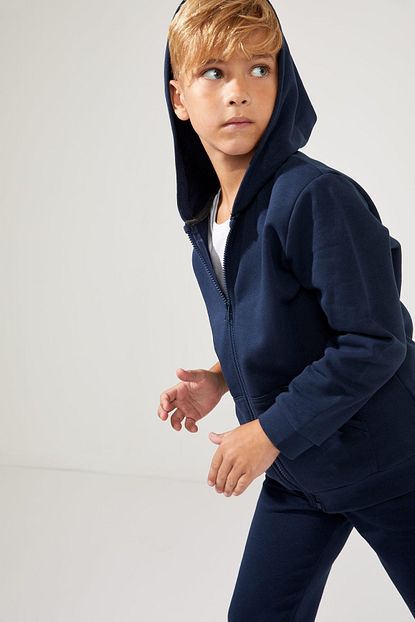 Defacto Erkek Cocuk Kapusonlu Fermuarli Sweat Hirka Trendyol