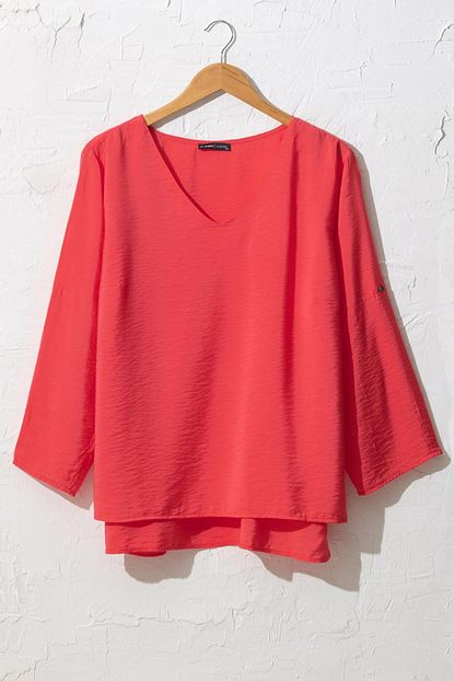 Lc Waikiki Kadin Kirmizi Bluz 0wdk79z8 Trendyol