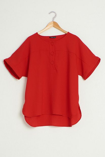 Lc Waikiki Kadin Kirmizi Bluz 0wdi16z8 Trendyol