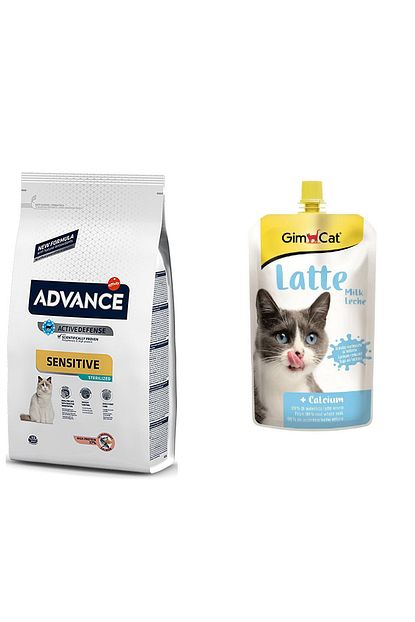 Advance Sterilised Somonlu Kedi Mamasi 3 Kg Gimcat Kedi Latte 150 Gr Original Trendyol