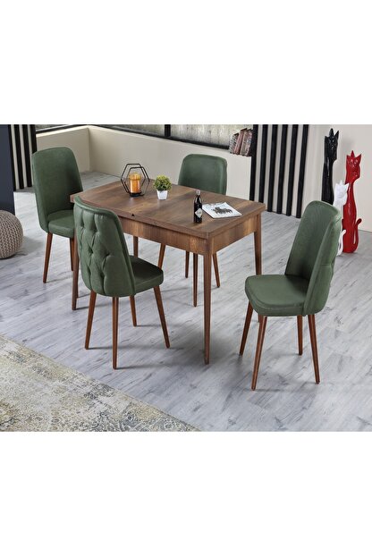 Ervo Yesil Dikdortgen Yemek Masa Takimi Trendyol