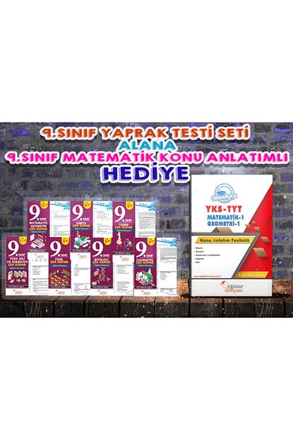 Egitim Dunyasi 9 Sinif Yaprak Test Seti 9 Sinif Matematik Konu Anlatimi Hediyeli Trendyol