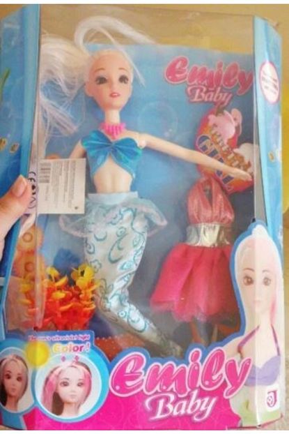Barbie Oyuncak Deniz Kizi Bebek Kiz Cocuk Evcilik Oyuncak Bebek Deniz Kizi Sac Rengi Degisen Figur Bebek Trendyol