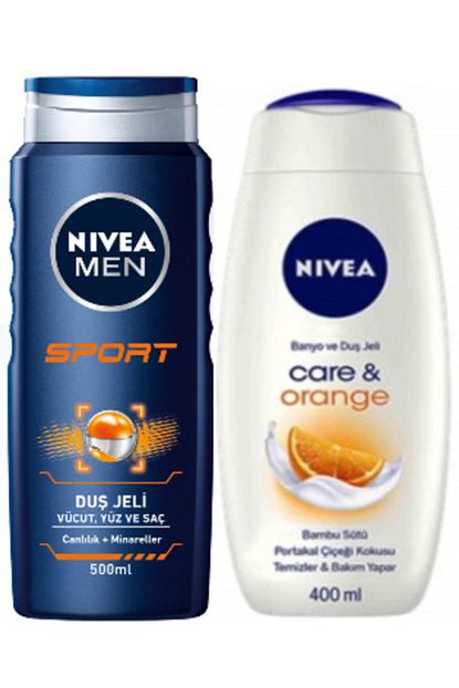 Nivea Men Sport Erkek Dus Jeli 500 Ml Care Orange Banyo Ve Dus Jeli 400 Ml Trendyol
