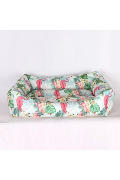 Bedspet Nazzpet Flamingo Desenli Kedi Kopek Yatagi Xl Trendyol