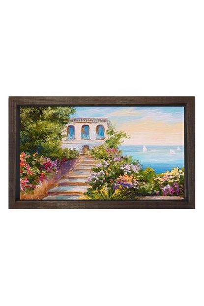 Deniz Cerceve Tuval Yagliboya Tas Ev Ve Deniz Tablosu Siyah Ahsap Cerceve 100x150 Fiyati Yorumlari Trendyol