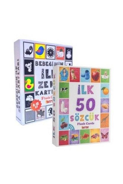 Diytoy Bebegimin Ilk Zeka Kartlari Ve Diy Toy Flash Cards Ilk 50 Sozcuk 2 Li Set Trendyol