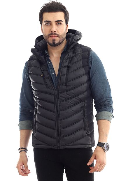 Barbados Erkek Siyah Softshell Sisme Yelek Trendyol