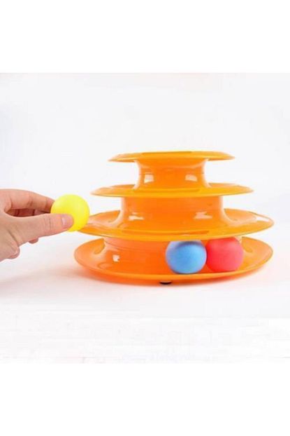 Ankaflex Kedi Oyuncagi Tower Of Tracks Toplu Yuvarlak Kedi Oyuncagi Trendyol
