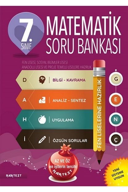 Nartest Yayinlari 7 Sinif Kirmizi Dahi Genc Matematik Soru Bankasi Fen Liselerine Hazirlik Trendyol