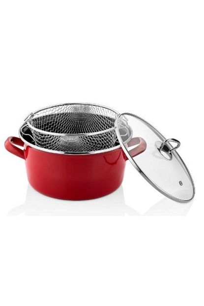 Bayev 22 Cm Kizartma Tenceresi 200779 Kirmizi Trendyol