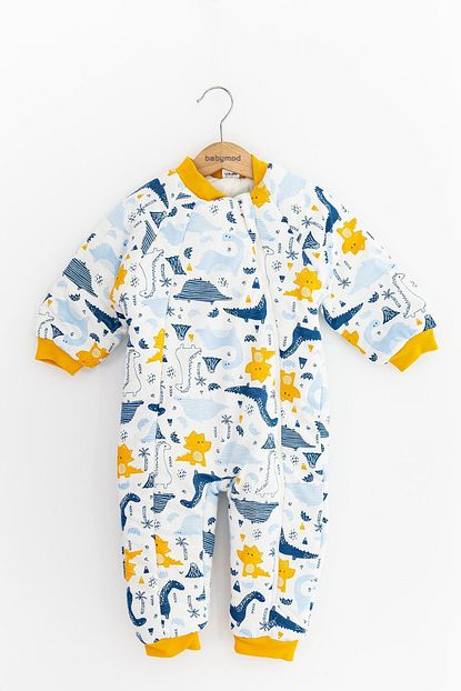 Babymod Erkek Bebek Beyaz Dino Figurlu Uyku Tulumu Trendyol