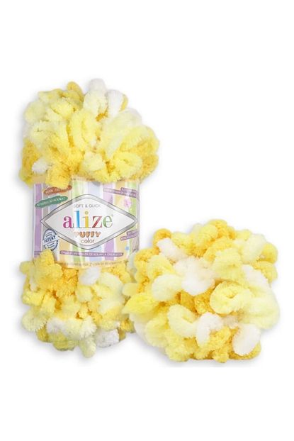 Alize Sari Puffy Color 5 Adet Orgu Ipi Trendyol