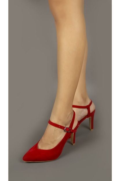 Exello Kadin Kirmizi Stiletto Ayakkabi Trendyol