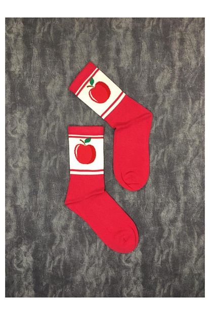 Sockssepeti Kirmizi Elma Tenis Corap Trendyol