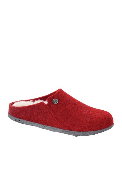 Birkenstock Zermatt Shearling Kirmizi Terlik Trendyol