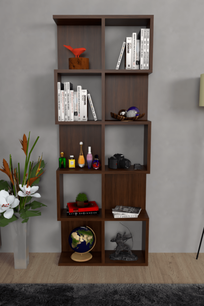 Analitik Mobilya Analitik Abis Dekoratif Ceviz Kitaplik Trendyol