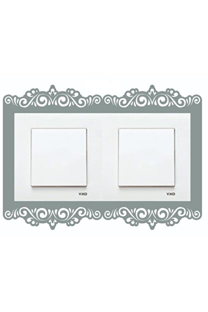 Hece Dekoratif Pleksi Aynali Gumus Lamba Anahtari Ve Ikili Priz Cercevesi Kenari Susu Yapiskanli Fiyati Yorumlari Trendyol