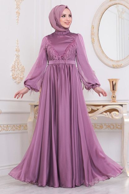 Neva Style Kadin Gul Kurusu Tesettur Abiye Trendyol