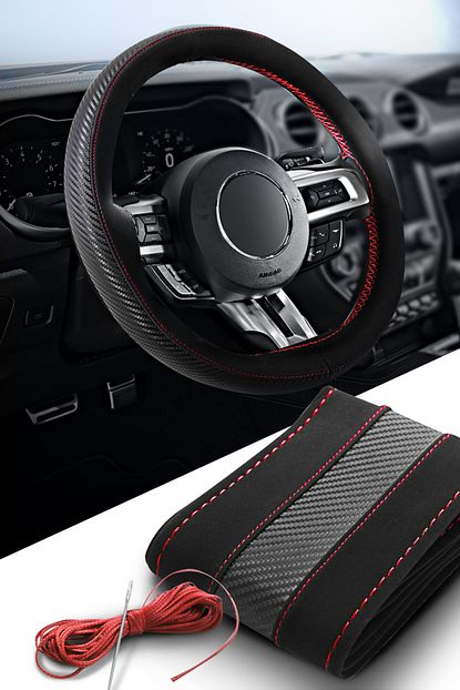 Deluxe Boss Karbon Dikilebilir Direksiyon Kilifi Giovanni Butti Kirmizi Dikis Trendyol