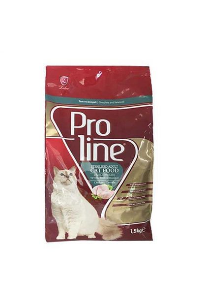 pro line sterilised tavuklu kisirlastirilmis yetiskin kedi mamasi 1 5 kg fiyati yorumlari trendyol